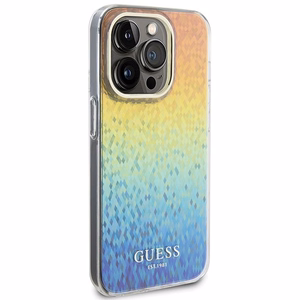 Guess IML Faceted Mirror Disco Iridescent viedtālruņa apvalks iPhone 14 Pro - daudzkrāsains
