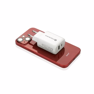 Lādētājs 1 x USB Quick Charge 3.0, 1 x USB-C PD PPS 25W balts