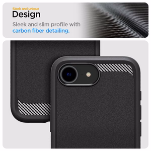 Spigen Rugged Armor MagSafe Viedtālruņa apvalks iPhone 16e - melns