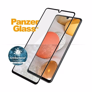 PanzerGlass E2E Super+ antibakteriālais rūdītais stikls Samsung Galaxy A42 5G – ar melnu ietvaru