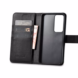 iCarer Maksts apvalks Samsung Galaxy S23 ādas apvalks maksts melns
