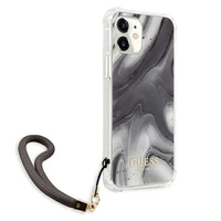 Guess GUHCP12SKSMAGR iPhone 12 mini 5,4 pelēks ciets vāciņš Marble kolekcija