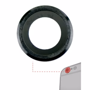Rear Camera Lens Saderīgs ar Apple iPhone 6 / 6S Rear Camera Lens Melns