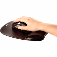 Fellowes CRYSTAL mouse and wrist pad gel, melns