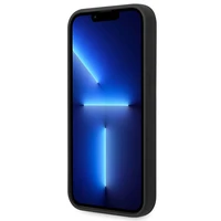 Guess GUHCP14XSLSMK iPhone 14 Pro Max 6.7" melns cietais silikona viedtālruņa apvalks Vintage Gold Logo