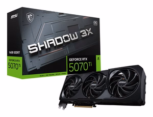 MSI GeForce RTX 5070 Ti 16G SHADOW 3X OC NVIDIA 16 GB GDDR7 grafikas karte BULK
