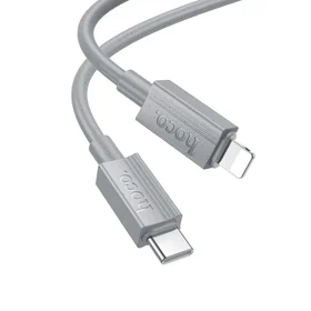 Kabelis USB-C uz Lightning Hoco PD 27W 1 m X107 pelēks