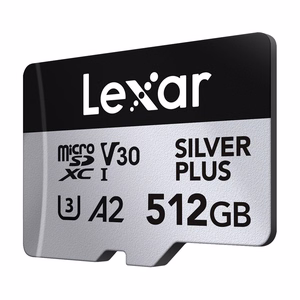 Lexar High-Performance Silver Plus microSDXC atmiņas karte 512 GB + adapteris