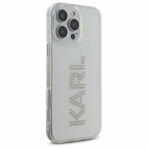 Karl Lagerfeld KLHCP16XHKLSTDCT iPhone 16 Pro Max 6.9" caurspīdīgs cietais apvalks IML Rhinestones logotips