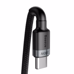 Baseus kabelis Cafule PD USB-C - USB-C 2,0 m 5A pelēks-melns 100W