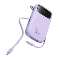 Portatīvais lādētājs Baseus QPow 2 10000mAh 30W 2xUSB-C (violets)