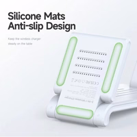 Bezvadu lādētājs Dux Ducis "W10-A 3in1" Balts 15W (priekš iPhone / Apple Watch / Airpods)