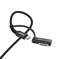 Kabelis 2in1 USB C uz USB C / Mag3 Hoco 240W 1,8 m U142 melns