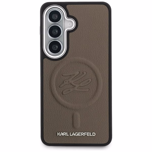 Karl Lagerfeld maciņš Embossed Ring Initials MagSafe Samsung Galaxy S26 brūns