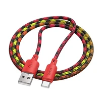 Kabelis USB A uz USB C Hoco 3A 1 m X116 gradienta sarkana