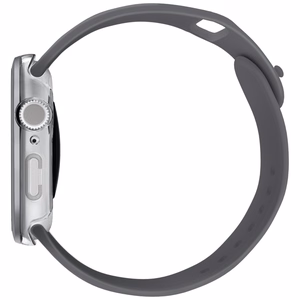 Чехол с закалённым стеклом Uniq Voute для Apple Watch 10 46 мм - серебряный