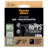 PanzerGlass Hoops Melns Objektīva aizsargs iPhone 16 6.1" / 16 Plus 6.7" 1283