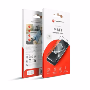 Forcell matēts aizsargstikls – Iphone 12 / 12 Pro melns