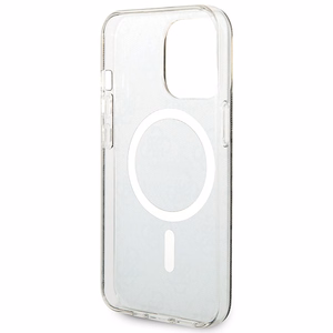 Komplekts Guess GUBPP13LH4EACSW vāciņš + lādētājs iPhone 13 Pro brūns cietais vāciņš ar 4G rakstu Magnētiskais