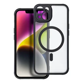 Pilnībā matēts magnētiskais viedtālruņa apvalks ar MagSafe savietojams ar iPhone 14 melns