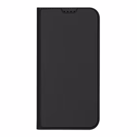 Dux Ducis Skin Pro viedtālruņa apvalks iPhone 16 ar atveramu vāciņu un karšu nodalījumu - melns