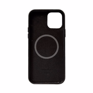 Crong Essential Cover Magnetic mākslīgās ādas vāciņš iPhone 12 Pro Max, ar MagSafe, melns