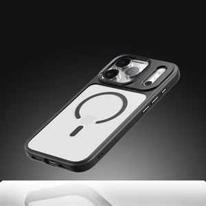 Rock Guard Lens Protection Series Magnetic Case for Iphone 17 Air transparent-black
