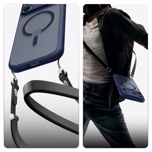 Spigen Ultra Hybrid MagSafe maciņš iPhone 18 Pro / 17 Pro, tumši zils