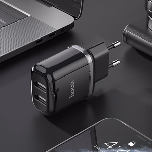 Lādētājs Hoco N4 12W 2xUSB-A melns
