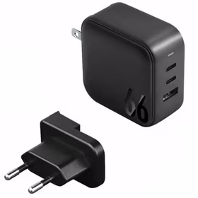 ENERGEA tīkla lādētājs 1xUSB+2xUSB-CPD-PPS-QC 3.0 66W 2C1A melns US+EU Travelite GAN66