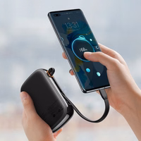 Baseus portatīvais lādētājs 20000mAh Qpow Pro - USB + Type C - PD 22,5W ar Type C kabeli (PPQD060301) melna