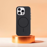 Premium glancēts magnētiskais apvalks ar kameras vadības pogu, saderīgs ar MagSafe, IPHONE 16 PLUS melns