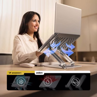 Wozinsky WRS-CPY84SS alumīnija klēpjdatora un planšetdatora statīvs + bezmaksas viedtālruņa statīvs - sudraba