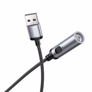 Adapteris USB A uz auto piepīpētāju Hoco 0,3 m UA30 melns