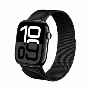 Crong Milano Steel nerūsējošā tērauda siksniņa Apple Watch 44 / 45 / 46 / 49 mm, melna