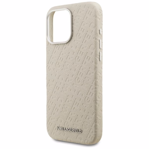 Karl Lagerfeld FW Stamped Karl MagSafe Maciņš iPhone 16 Pro Max - bēšs