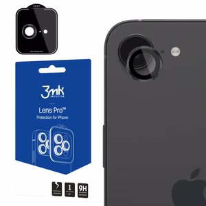 3mk Lēcu aizsardzība Pro Rūdītais stikls iPhone 16e - melna