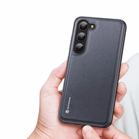 Dux Ducis Fino viedtālruņa apvalks Samsung Galaxy S23+ ar silikona rāmi pelēks