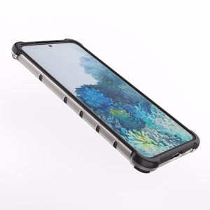 Honeycomb Case armor cover with TPU Bumper for Samsung Galaxy S21+ 5G (S21 Plus 5G) blue
