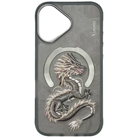 Nimmy Dragon Magnētiskais iPhone 16 apvalks - pelēks
