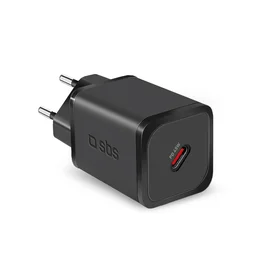SBS TETRGAN1C45W 45W GaN USB-C sienas lādētājs ar Power Delivery - melns