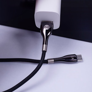 Forever Sleek kabelis USB - USB-C 1,0 m 3A melns