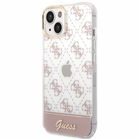 Guess GUHCP14MHG4MHP iPhone 14 Plus/ 15 Plus 6.7" rozā/rozā maciņš 4G Pattern Script