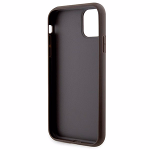 Guess GUHCN61P4TDSCPW apvalks iPhone 11 / Xr - brūns krustenisks 4G metāla logotips
