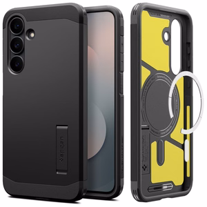 Spigen Tough Armor Mag MagSafe futrālis Samsung Galaxy S25 FE - Melns un dzeltens