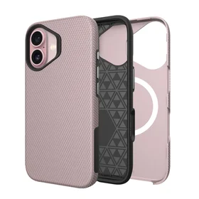 Perfectionists Trīsstūra Mag Case iPhone 16 rozā zelts