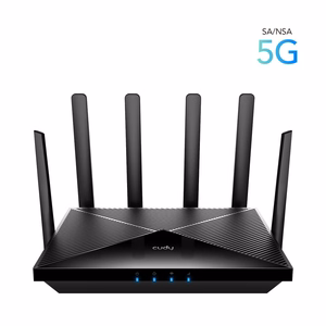 Cudy P5 bezvadu maršrutētājs Gigabit Ethernet divjoslu (2.4 GHz / 5 GHz) 5G melns