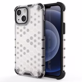 Honeycomb Case bruņu vāks ar TPU buferi iPhone 13 mini caurspīdīgs