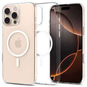 Spigen Thin Fit MagSafe Case for iPhone 16 Pro - Clear and White