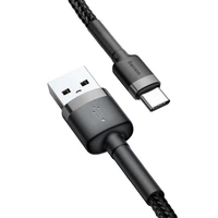 Baseus Cafule USB-C kabelis 2A 2m (pelēks + melns)